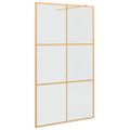 vidaXL Stena walk-in sprchy Zlatá 115 x 195 cm tvrdené sklo