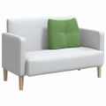vidaXL Poduška na chrbát Svetlo zelená 60 x 24 x 50 cm Zamat