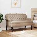 vidaXL Chesterfield lavica Kapučínová 119,5 x 64,5 x 75 cm Umelá koža