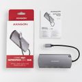 AXAGON HMC-6M2, USB 3.2 Gen 1 hub, 2x USB-A, HDMI, RJ-45 GLAN, SATA M.2, PD 100W, kábel USB-C 18 cm Dokovacia stanica, USB typ C, kompatibilný s Thunderbolt 3, 1x HDMI, 2x USB 3.0, 1x USB typ C, RJ-45, SATA M.2 slot, Power Deliver