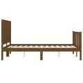 vidaXL Rám postele s čelom medovohnedý 140x190 cm masívne drevo