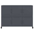 vidaXL Komoda antracitová 100,5x39x72 cm oceľ