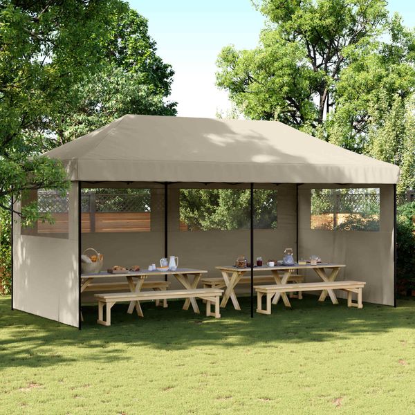 vidaXL Párty stan Sivohnedá 292 x 580 x 315 cm Oxfordská látka