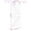 vidaXL Posuvné dvere NARVIK Prírodná a čierna 85 x 210 cm (213,5 cm)