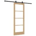 vidaXL Posuvné dvere ORKDAL 78 x 202 cm Prírodná a čierna