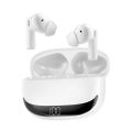 Bezdrôtové slúchadlá BWOO BW40 TWS ANC s LCD displejom biela