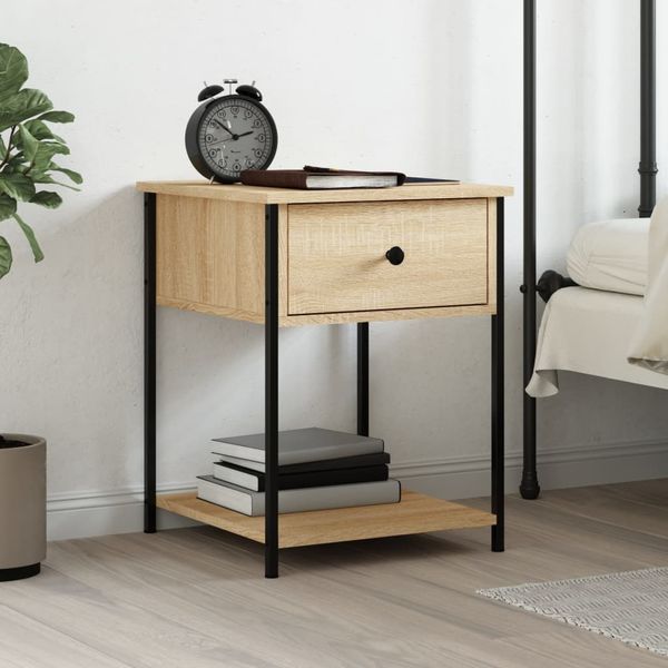 vidaXL Nočný stolík dub sonoma 44x45x58 cm kompozitné drevo