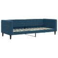 vidaXL Denná posteľ s matracom modrá 80x200 cm zamat