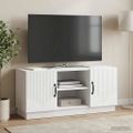 vidaXL TV skrinka Biela 102 x 34,5 x 47 cm Kompozitné drevo