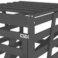vidaXL Úložný box pre odpadkový kôš sivý 84x90x128,5cm masív. borovica