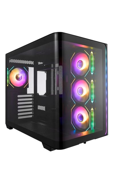 FSP M580-BP/Midi Tower/Transpar./Čierna
