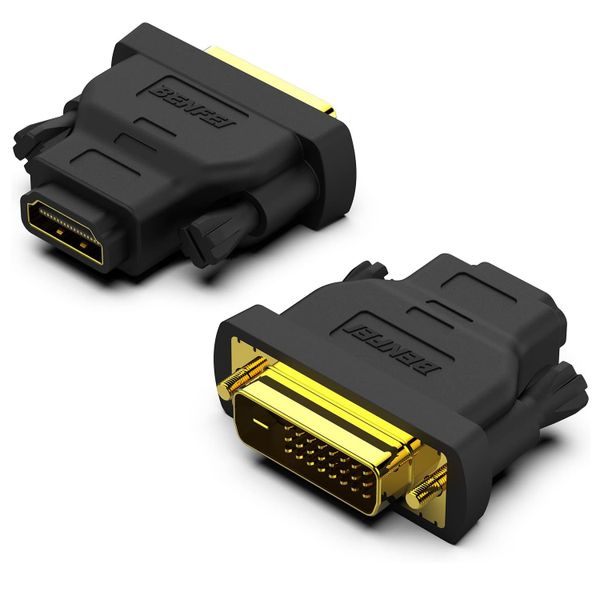 Adaptér BENFEI DVI na HDMI obojsmerný 2 balenie čierna