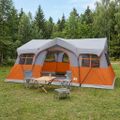 vidaXL Rodinný stan 487 x 340 x 216 cm Šedá a oranžová
