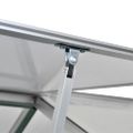vidaXL Spevnený hliníkový skleník s podkladovým rámom 9,025 m²