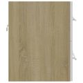 vidaXL Skrinka pod umývadlo biela+sonoma 60x38,5x48cm kompozitné drevo