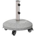 vidaXL Granito výplň slnečníka s kolieskami pre tyče 4-5 cm 27.2 kg