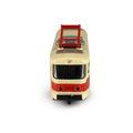 Kovová česká retro električka červená 16 cm - otváracie dvere