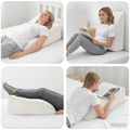 vidaXL Vankúš na nohy 68 x 40 x 21,5 cm PU pena Biela