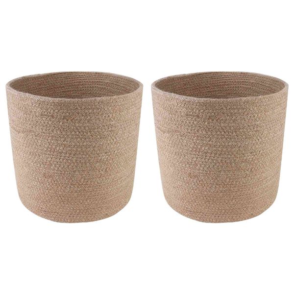 vidaXL Súprava kvetináčov 2 pcs Prírodná Ø 28 x 28 cm 100% Tossa juta