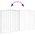vidaXL Brána pre psa skladacia 2 panely biela 160 cm topoľové drevo