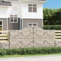 vidaXL Oblúkový gabionový kôš 300x50x140/160 cm pozinkované železo