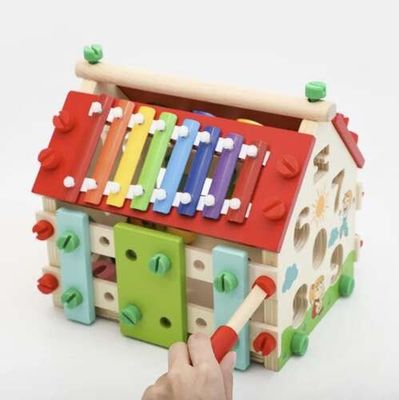 Montessori multifunkčný drevený domček Kruzzel 22564