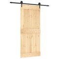 vidaXL Posuvné dvere Prírodná a čierna 90 x 210 cm