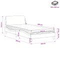 vidaXL Posteľ s matracom Dover biela a čierna 100x200 cm umelá koža