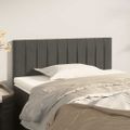 vidaXL Čelo postele tmavosivé 100x5x78/88 cm zamat