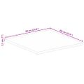 vidaXL Stolová doska 60x60x2,5 cm štvorcová mangový masív