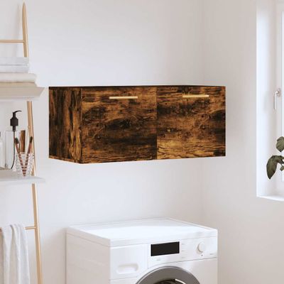 vidaXL Nástenná skrinka dymový dub 80x36,5x35 cm kompozitné drevo