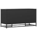 vidaXL Lavica na topánky čierna 100x40x53,5cm kompozitné drevo+kov
