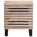 vidaXL Nočný stolík 40x34x46 cm masívne bielené mangovníkové drevo