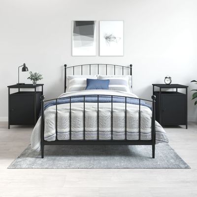 vidaXL Nočné stolíky 2 ks čierne 40x42x60 cm kompozitné drevo