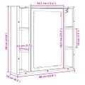 vidaXL Kúpeľňová zrkadlová skrinka, staré drevo, 60x16x60 cm, umelé drevo