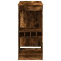 vidaXL Barový stôl s policami dymový dub 90x47,5x103,5cm kompoz. drevo