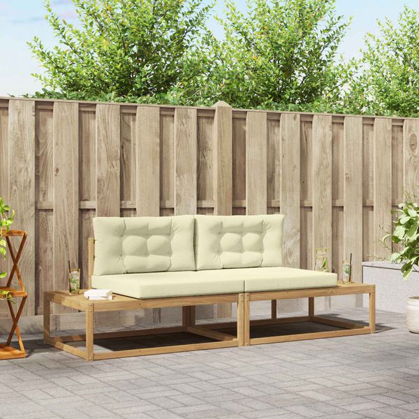 vidaXL Záhradná súprava gaučov Biela 230,5 x 83 x 73 cm Polyester