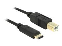 USB kábel - USB-C (M) do USB typ B (M) - USB 2.0 - 3 A - 2 m - čierna