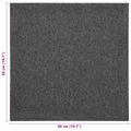 vidaXL Koberec 20 ks Antracitová 50 x 50 cm 100% polypropylén