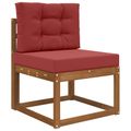 vidaXL Vankúš na vonkajšiu pohovku Polyester vínovo červená 60 x 60 cm