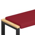 vidaXL Vankúš na lavičku Umelá koža Víno červené Hĺbka 35 cm