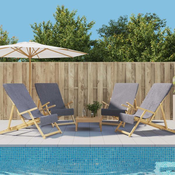 vidaXL Plážové uteráky 4 ks antracitové 60x135 cm látka 400 GSM
