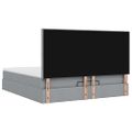 vidaXL Osmanský rám postele s matracom svetlosivá 160x200 cm látka