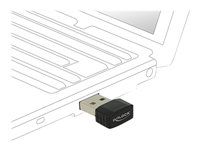 Síťový adaptér - USB 2.0 - Wi-Fi 5 - černá