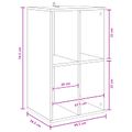 vidaXL Skrinka na gramofónové platne Dymový dub 44,5 x 36,5 x 74,5 cm