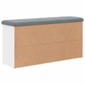 vidaXL Lavica na topánky biela 102x32x50 cm, umelé drevo