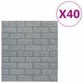 vidaXL 3D tapeta tehly samolepiaca 40 ks antracitová