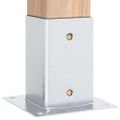 vidaXL Podnože stĺpikov štvorcové 12 ks Strieborná 81x81 mm