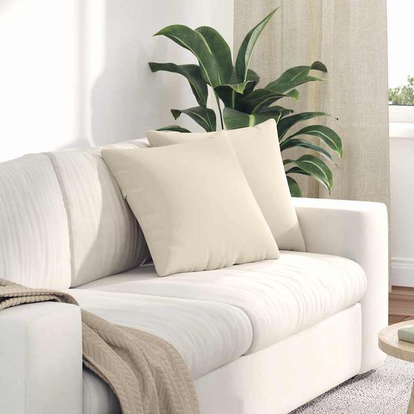 vidaXL Vankúše na pohovku 2 pcs Béžová 45 x 45 cm látka