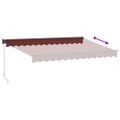 vidaXL Ručne zaťahovacia markíza vínová 350x250 cm